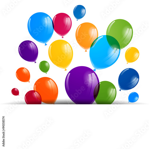 Vector Illustration of Colorful Balloons