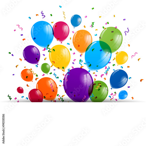 Vector Illustration of Colorful Balloons