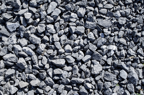Gray limestone gravel closeup