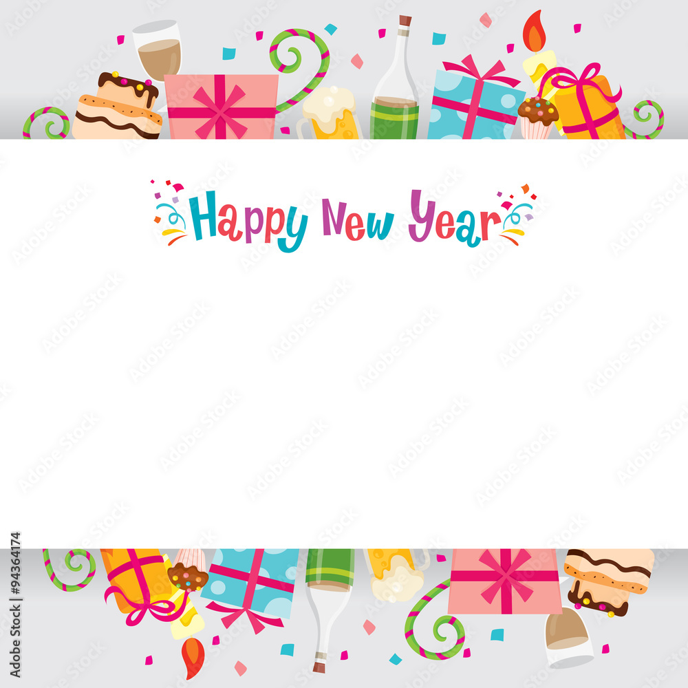 New Year Banner, Happy New Year, Merry Christmas, Xmas, Objects, Festive, Celebrations New Year Banner, Happy New Year, Merry Christmas, Xmas, Objects, Festive, Celebrations