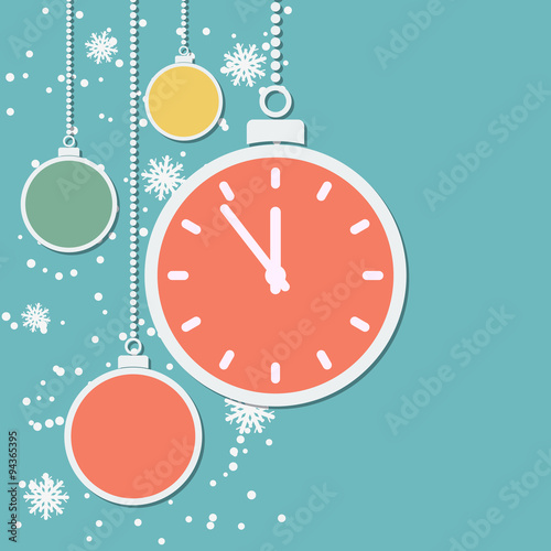 Retro style Christmas and New Year vector background