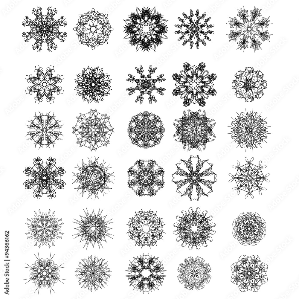 Set of Snowflakes Set of Snowflakes