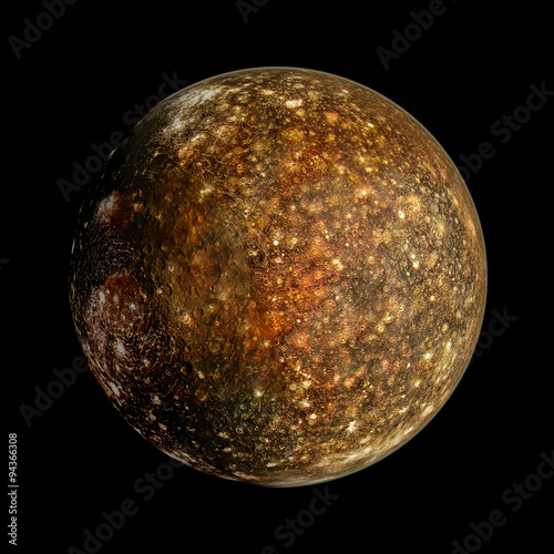 Fototapeta Naklejka Na Ścianę i Meble -  Calisto planet isolated