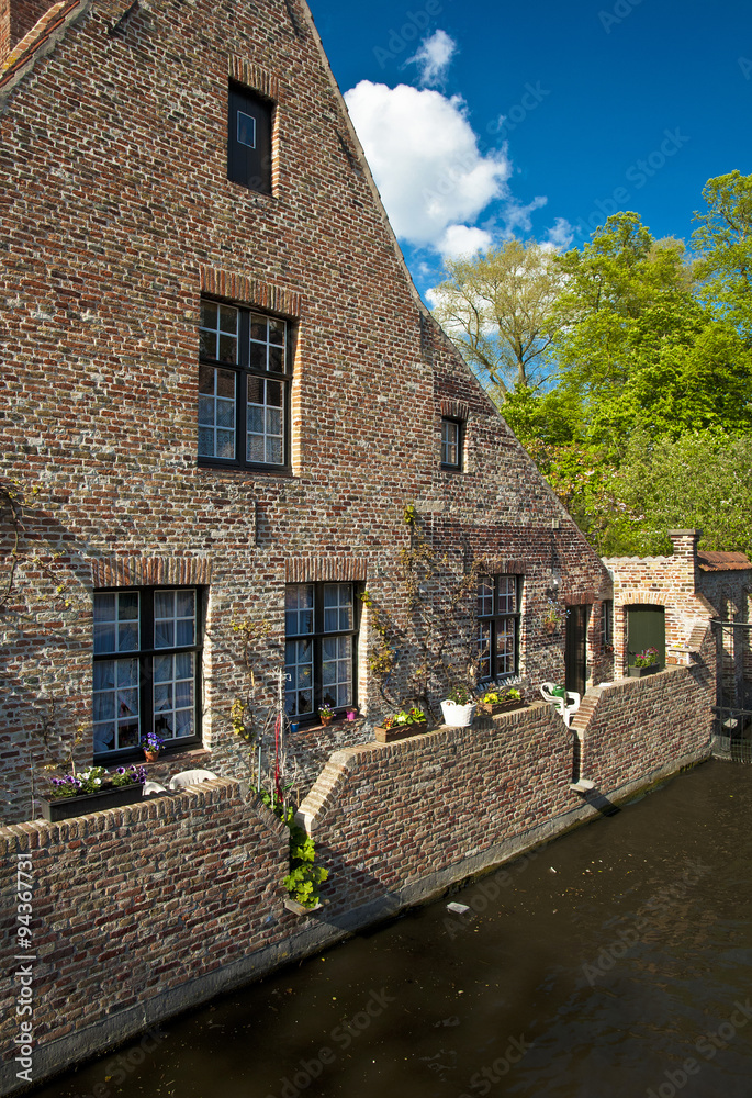 Houses along the canals of Brugge or Bruges, Belgium Houses along the canals of Brugge or Bruges, Belgium