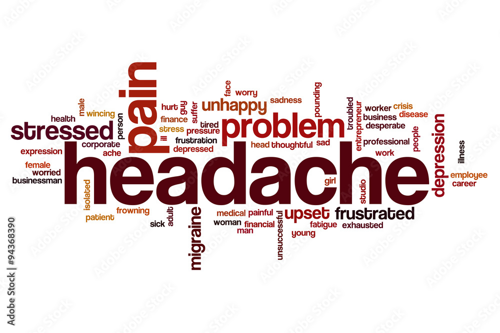 Headache word cloud concept