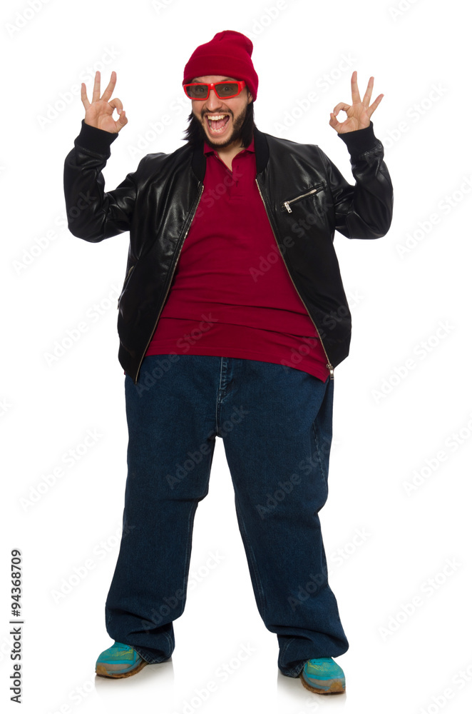 Overweight man isolated on the white Overweight man isolated on the white