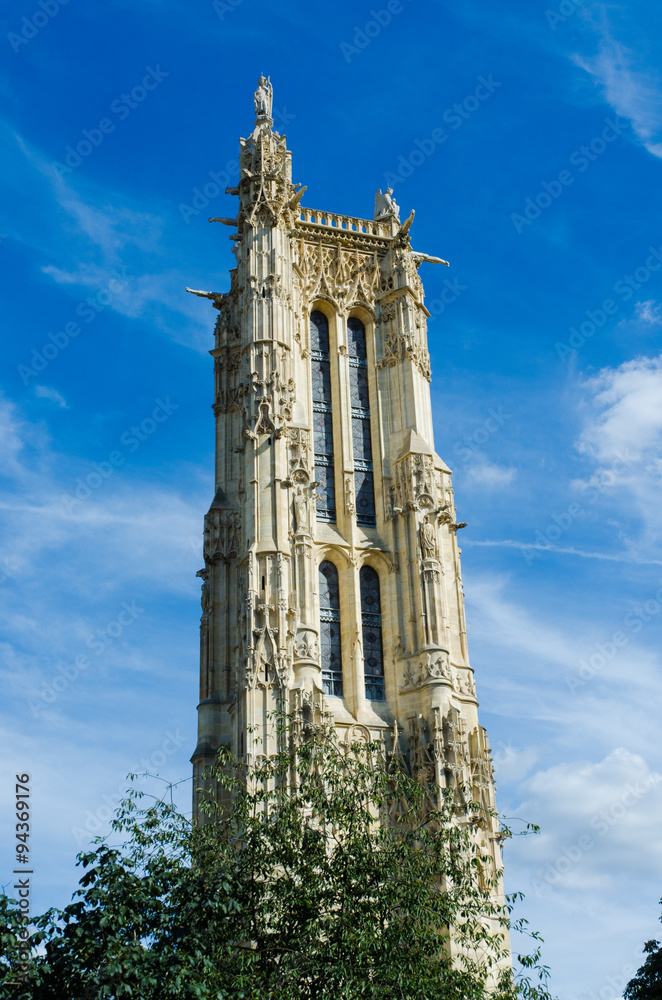 Tower of tour Saint Jacques in Paris