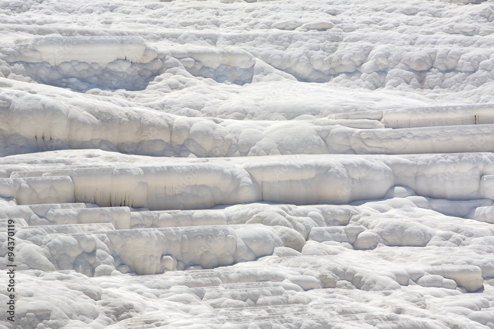 Pamukkale white mountain in Turkey in the middle of the summer Pamukkale white mountain in Turkey in the middle of the summer