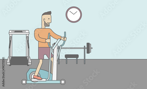 Man making exercises.