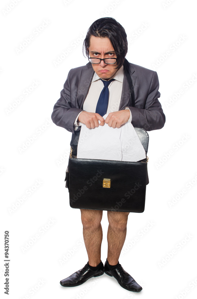Funny man in business concept Funny man in business concept