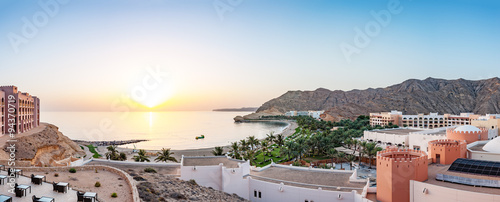 Sunrise at the Barr Al Jissah in Oman. It is located about 20 km east of Muscat.