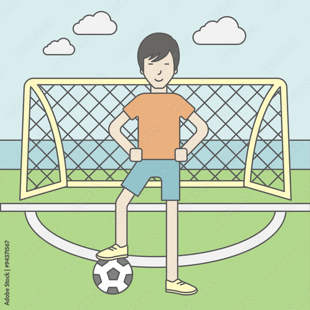 Fototapeta premium Football player man.