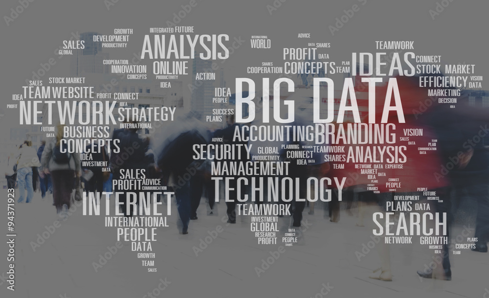 Fototapeta premium Big Data Storage Online Cloud Data Center Web Concept