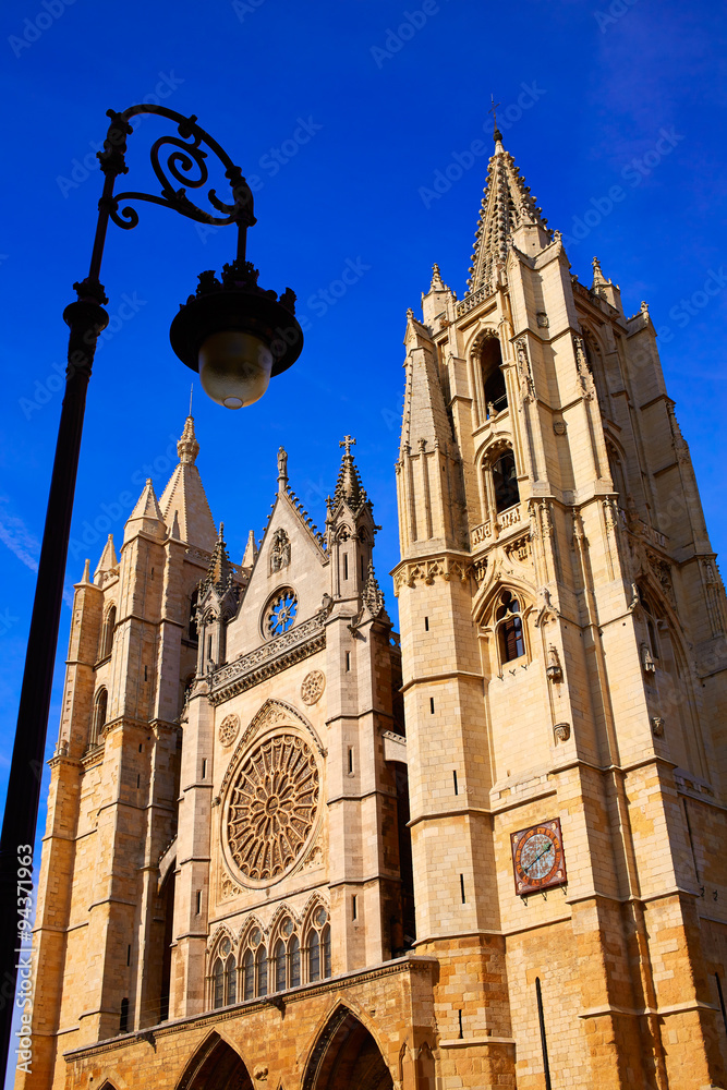 Fototapeta premium Cathedral of Leon in Castilla at Spain