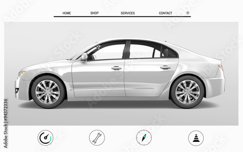 Car Website Homepage Layout Advertising Concept