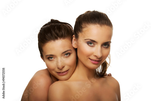 Two sisters with make up.