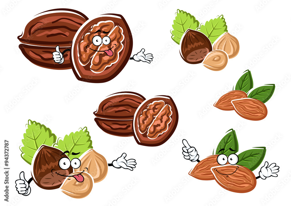 Almond, walnut and hazelnut with kernels Almond, walnut and hazelnut with kernels