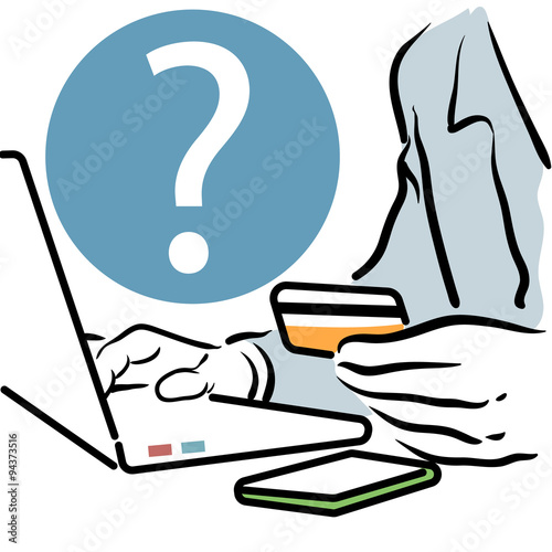 Man making an online purchase