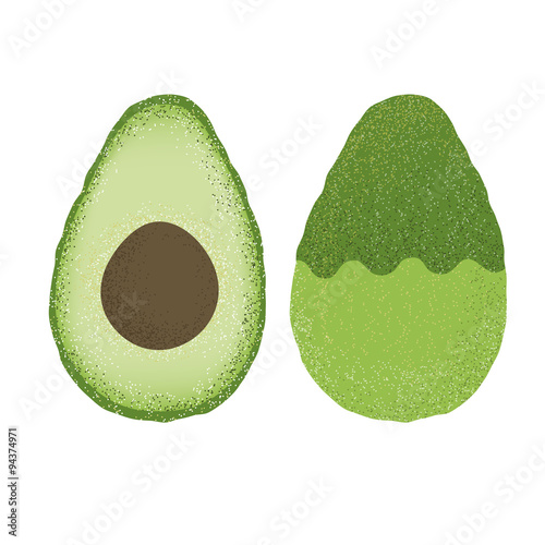 Sliced avocado