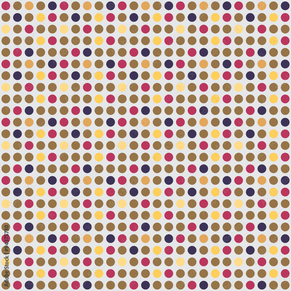 Abstract background with colored circles dots . Vector texture.