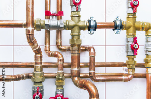 Cooper pipes with ball valves