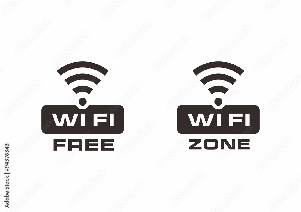 Vector free wi-fi label Vector free wi-fi label