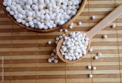 White sago pearls photo