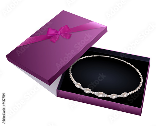 Necklace in a gift box