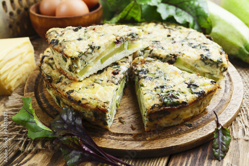 Italian pie with zucchini