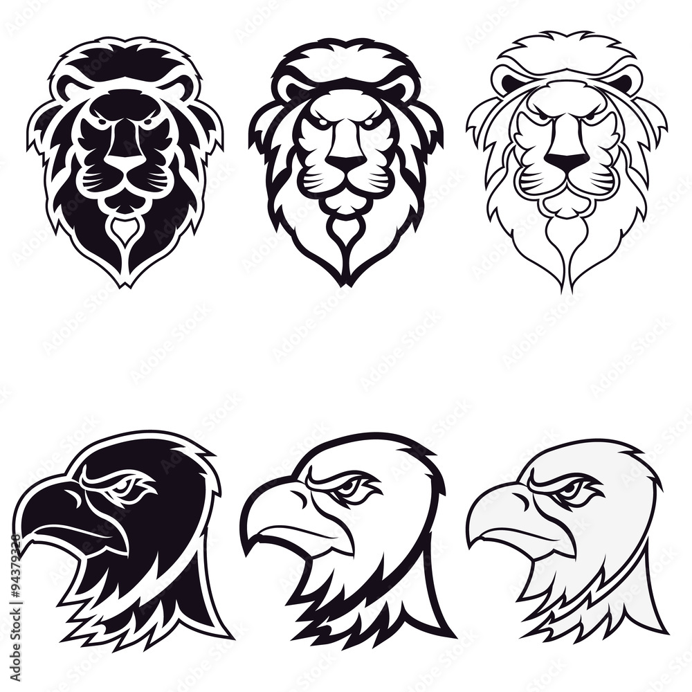 Obraz premium lion and eagle