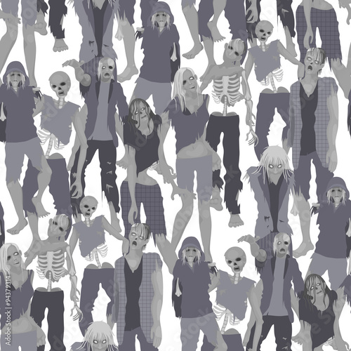 Zombie seamless pattern