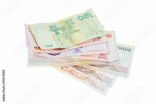 Thai Money on white background © mydegage