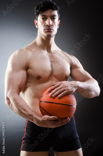 Muscular basketball in sports concept © Elnur
