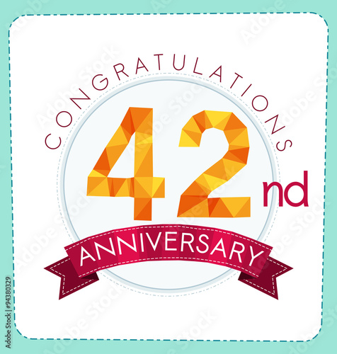 colorful polygonal number anniversary logo