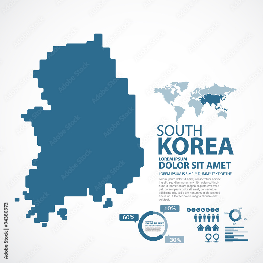 korea map infographic Stock Vector | Adobe Stock