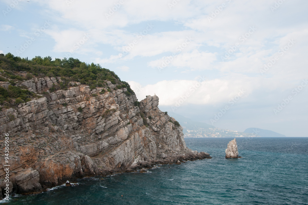Black Sea coast near Gaspra settlement, south of Crimea