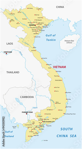 Obraz na płótnie vietnam map w salonie