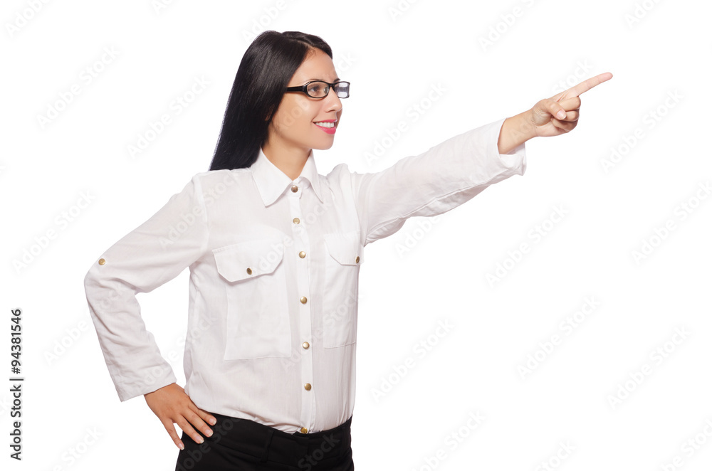 Young woman in business concept Young woman in business concept