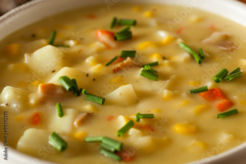 Plakat w ramie Hot Homemade Corn Chowder