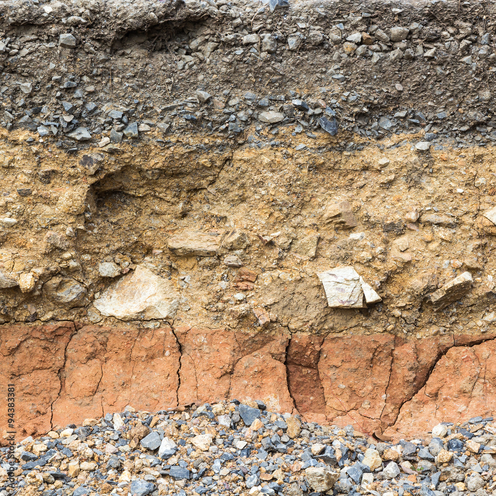 Fototapeta premium Condition of the road to water erosion as the cliff