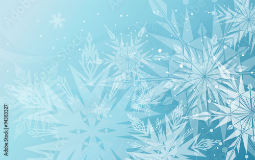 Fototapeta Naklejka Na Ścianę i Meble -  Beautiful blue winter background