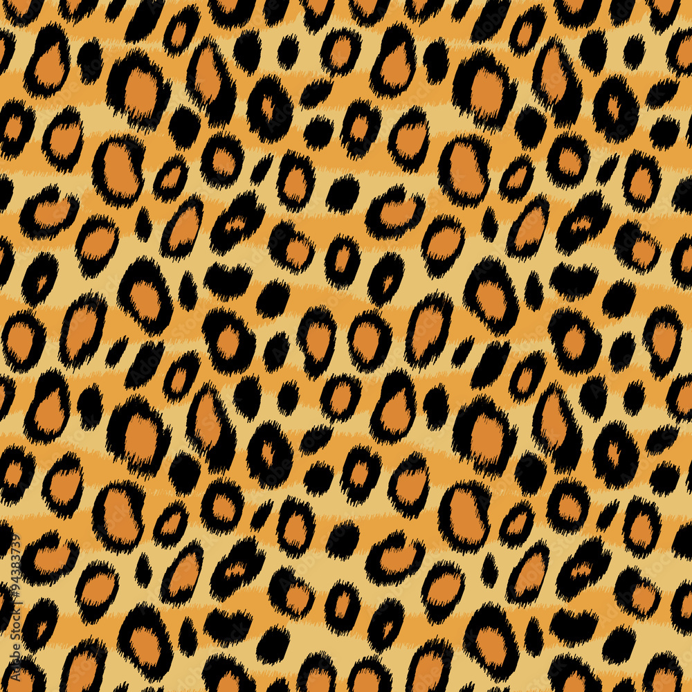 Leopard skin animal print seamless pattern, vector Leopard skin animal print seamless pattern, vector