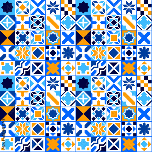 Colorful geometric tiles se...