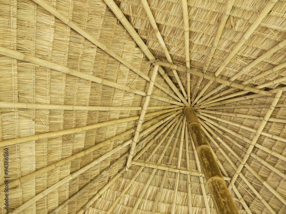 Texture of hay stack roof in Thailand