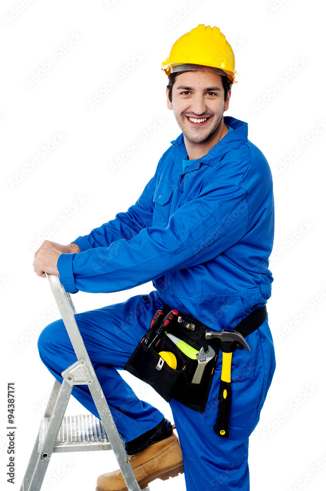 Construction engineer smiling at the camera