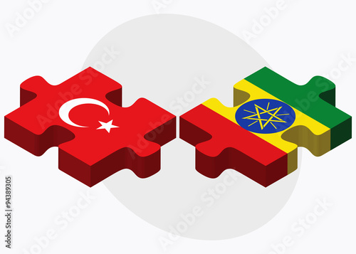 Turkey and Ethiopia Flags