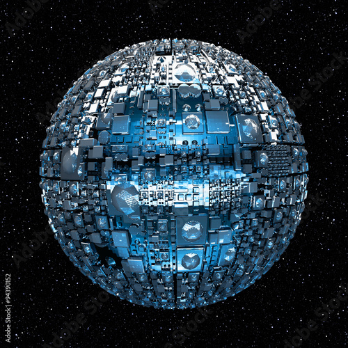 Fictional universe with space battle ship