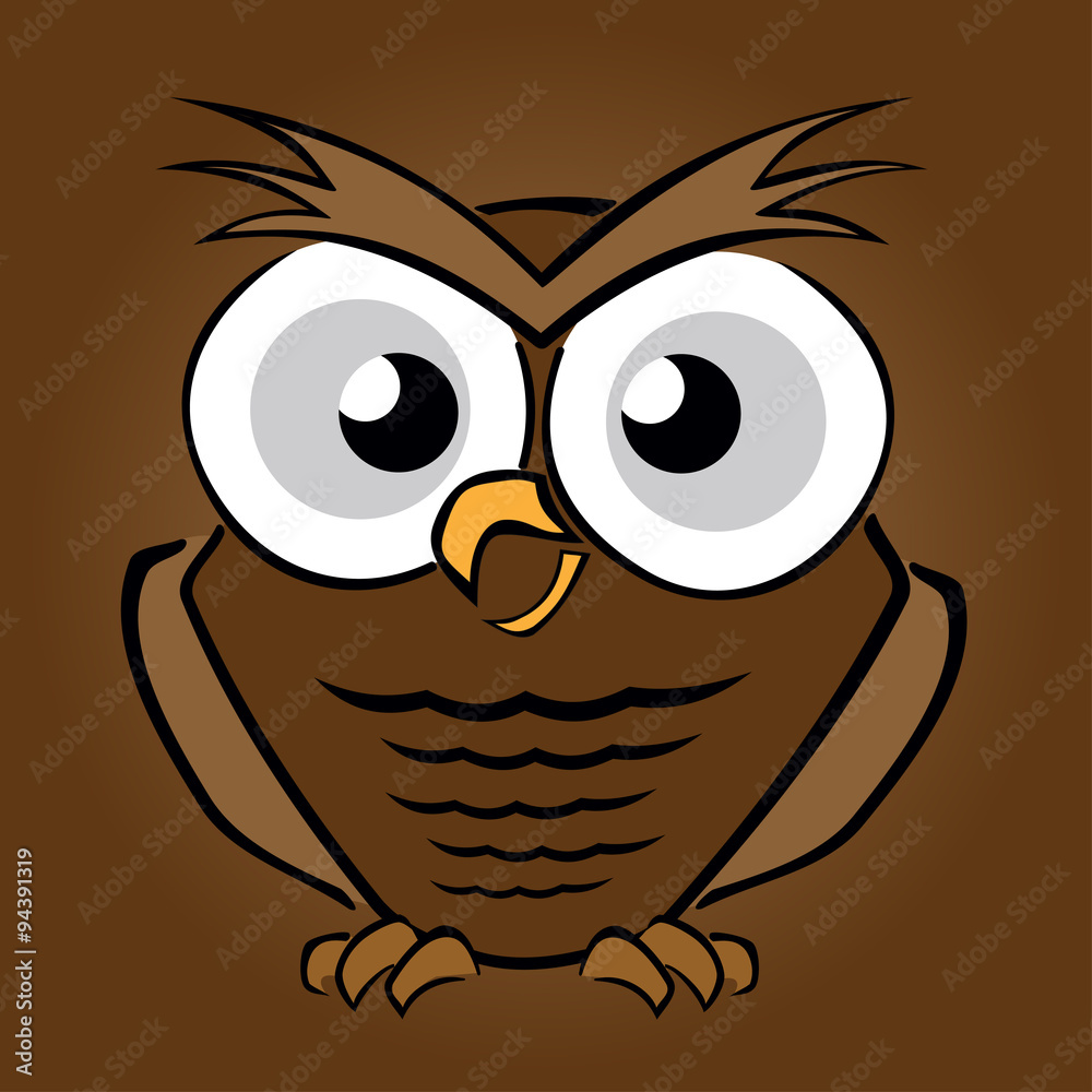 illustration of cartoon owl