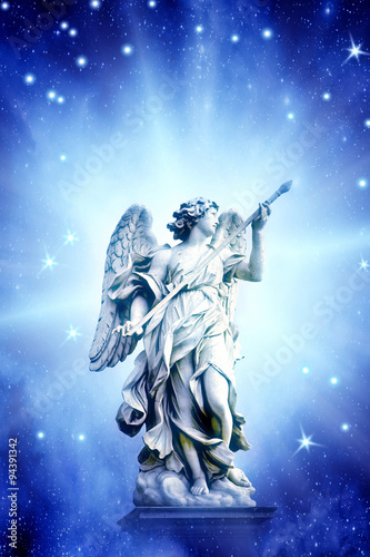 Angel with divine light