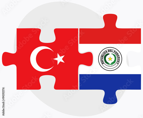 Turkey and Paraguay Flags